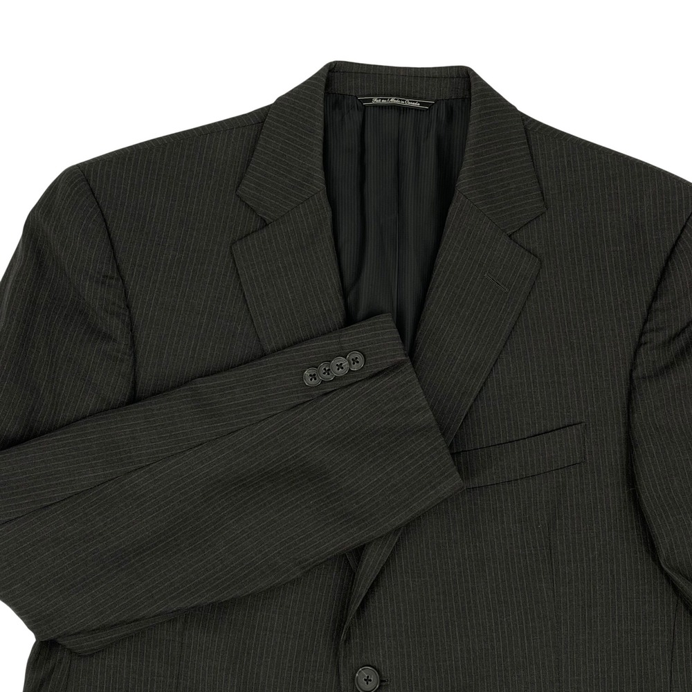 John W. Nordstrom Blazer 42R Gray Pinstripe 2-Button‎ Wool Jacket Loro Piana